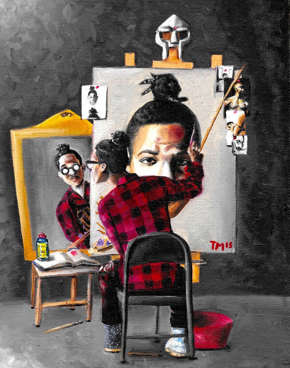 Theo Mighty   Triple Mighty,&nbsp; 2015 Oil on canvas 8x10"